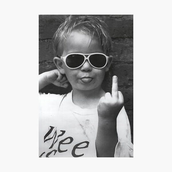 Boy Sticking His Tongue Out Photographic Print