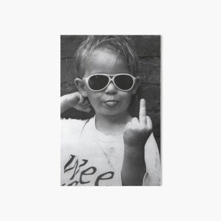Boy Sticking His Tongue Out Art Board Print