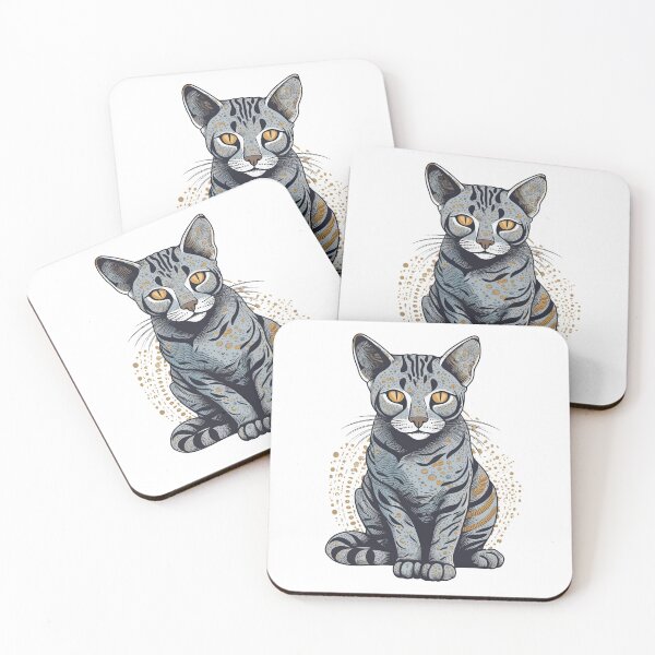 Item preview, Mau Designs: Egyptian Mau Breed Graphic Design Prints & designed and sold by DooodleGod.