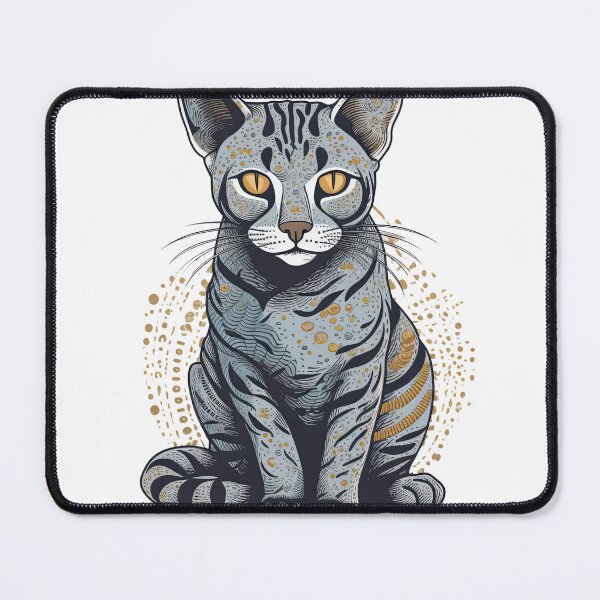 Item preview, Mau Designs: Egyptian Mau Breed Graphic Design Prints & designed and sold by DooodleGod.