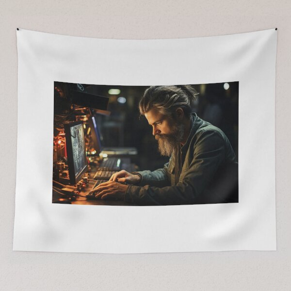 Item preview, Ethical (Systems) Hacker at Work designed and sold by TheBrainArt.