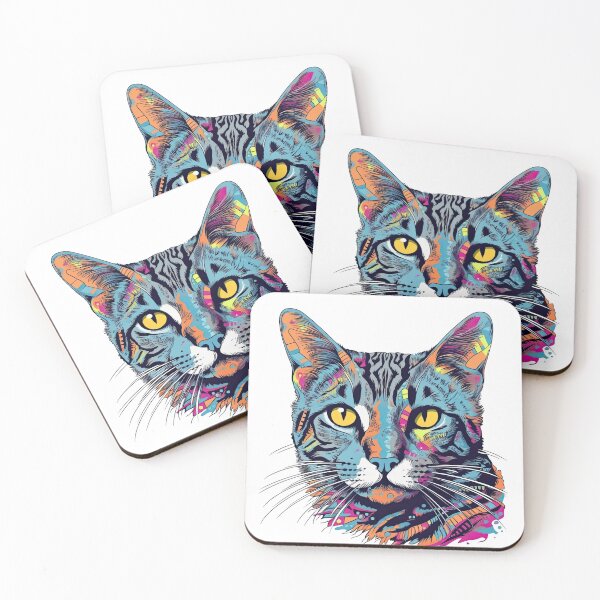Artikelvorschau, Egyptian Mau Artwear: Colorful Feline Portrait Design for Creative Cat Lovers entworfen und verkauft von DooodleGod.