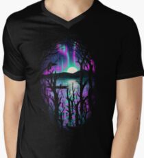 Night With Aurora Men's V-Neck T-Shirt