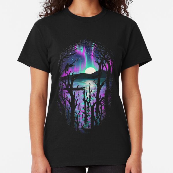 Night With Aurora Classic T-Shirt