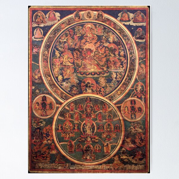 Item preview, Mandala 167 Peaceful Wrathful Deities of the Bardo designed and sold by GuyBlank.