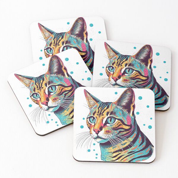 Item preview, Egyptian Mau Portrait Art Print for Cat Lovers - Feline Decor by Egyptian Mau designed and sold by DooodleGod.