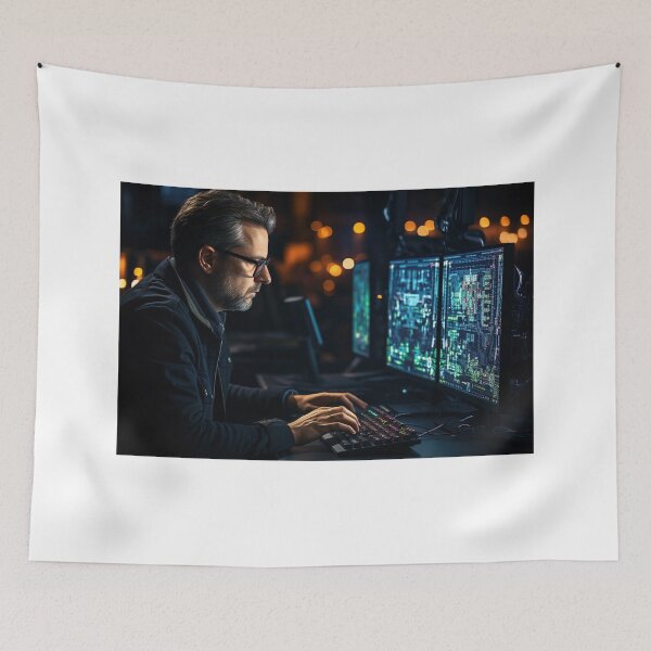 Item preview, Ethical (Systems) Hacker at Work designed and sold by TheBrainArt.