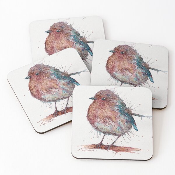 Item preview, Robin Splatter Art Painting designed and sold by Charlene Goldsmith.