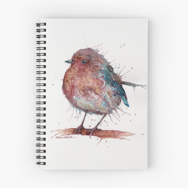 Item preview, Robin Splatter Art Painting designed and sold by Charlene Goldsmith.