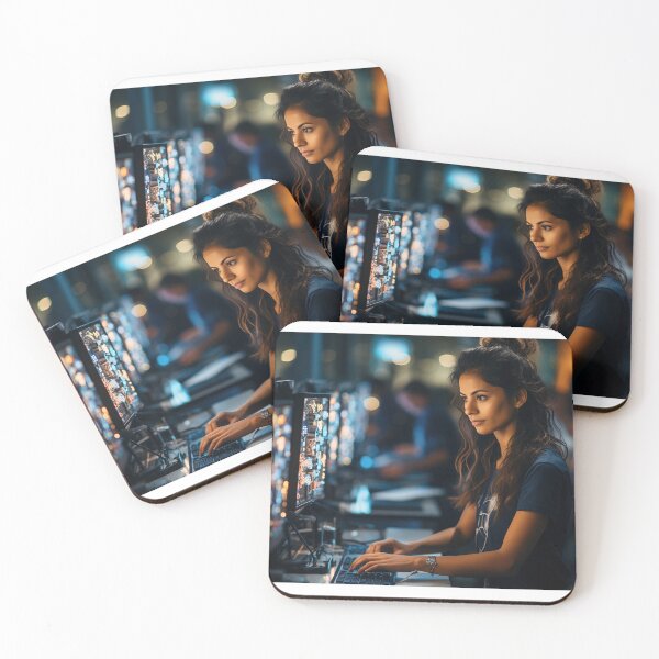 Item preview, Ethical (Systems) Lady Hacker at Work designed and sold by TheBrainArt.