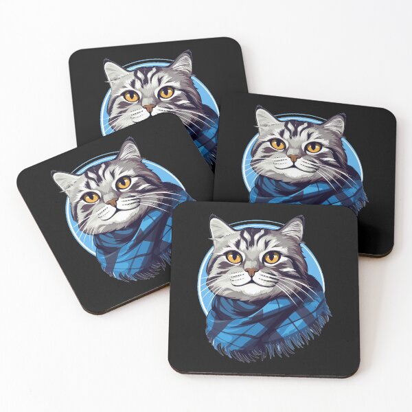Item preview, Scotland Therian Cat - blue tartan designed and sold by SGDesignonline.