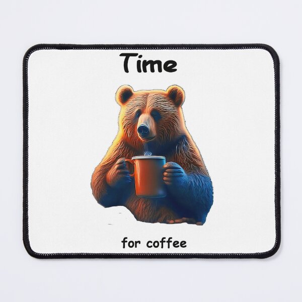 Item preview, A bear is holding a steaming mug of coffee designed and sold by Rostislav Bouda.