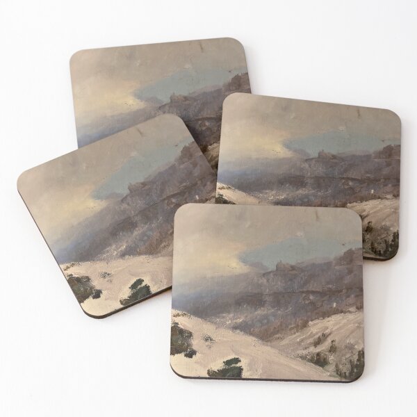 Item preview, Snowy Mountains Oil on Canvas designed and sold by GalleryDigitals.