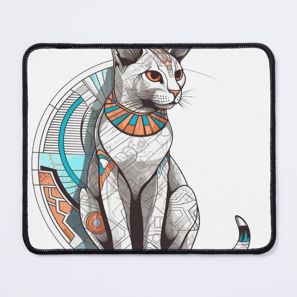Item preview, NileTech Egyptian Mau: Futuristic Feline Design with High-Tech Flair designed and sold by DooodleGod.