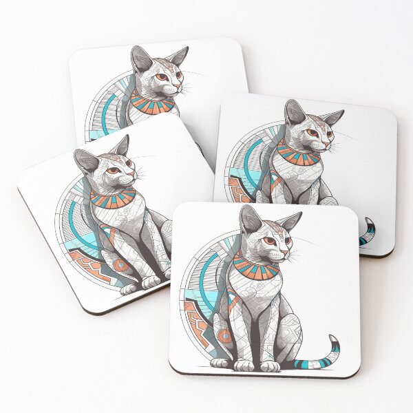 Item preview, NileTech Egyptian Mau: Futuristic Feline Design with High-Tech Flair designed and sold by DooodleGod.