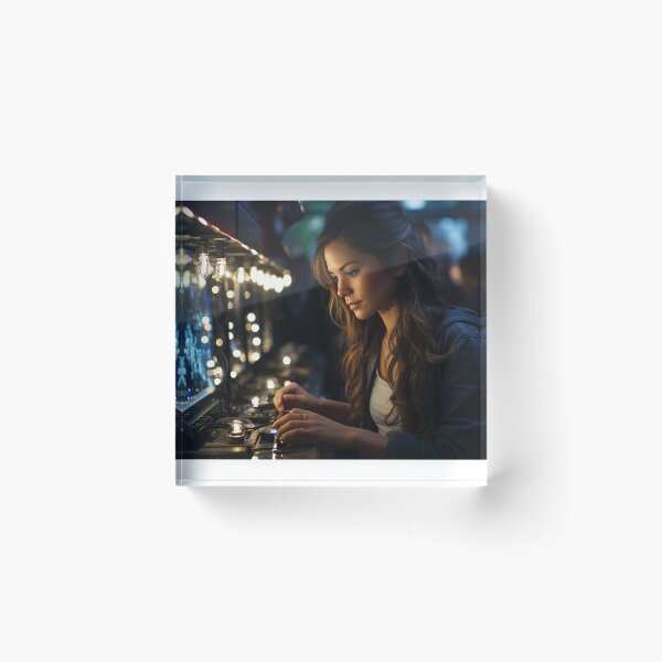 Item preview, Ethical (Systems) Lady Hacker at Work designed and sold by TheBrainArt.