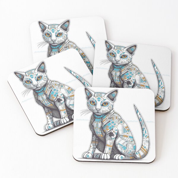 Item preview, Egyptian Cybercat: Futuristic High-Tech Design for Sleek and Smart Cat Breeds designed and sold by DooodleGod.