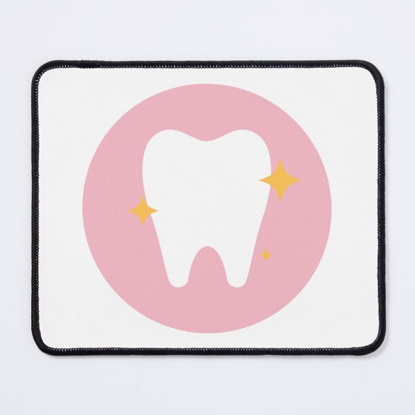 Item preview, Shiny tooth with pink background dentistry  designed and sold by DentalBabe.
