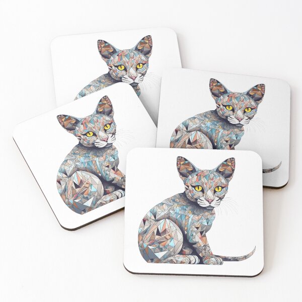Item preview, Mau Geometric Art for Modern Cat Enthusiasts - GeometriCat designed and sold by DooodleGod.
