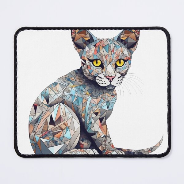 Item preview, Mau Geometric Art for Modern Cat Enthusiasts - GeometriCat designed and sold by DooodleGod.