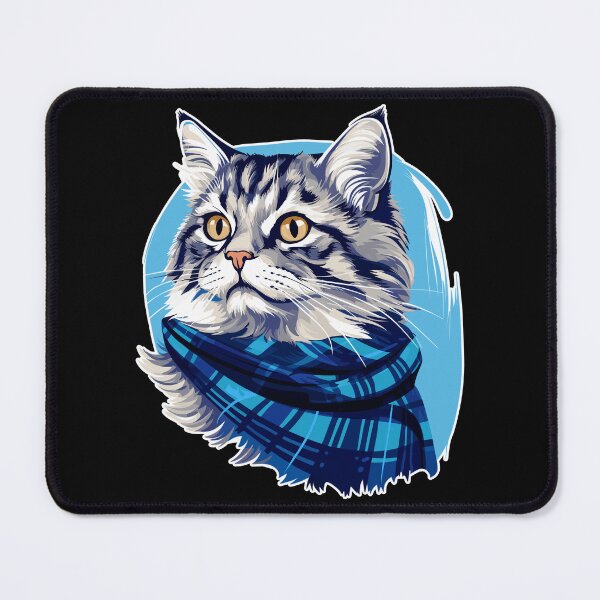 Item preview, Scotland Therian Cat - with blue tartan designed and sold by SGDesignonline.