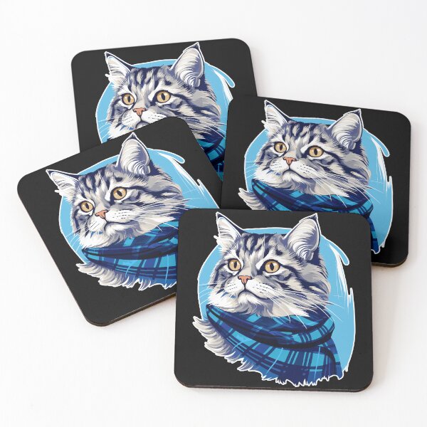 Item preview, Scotland Therian Cat - with blue tartan designed and sold by SGDesignonline.