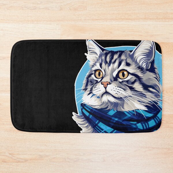 Item preview, Scotland Therian Cat - with blue tartan designed and sold by SGDesignonline.