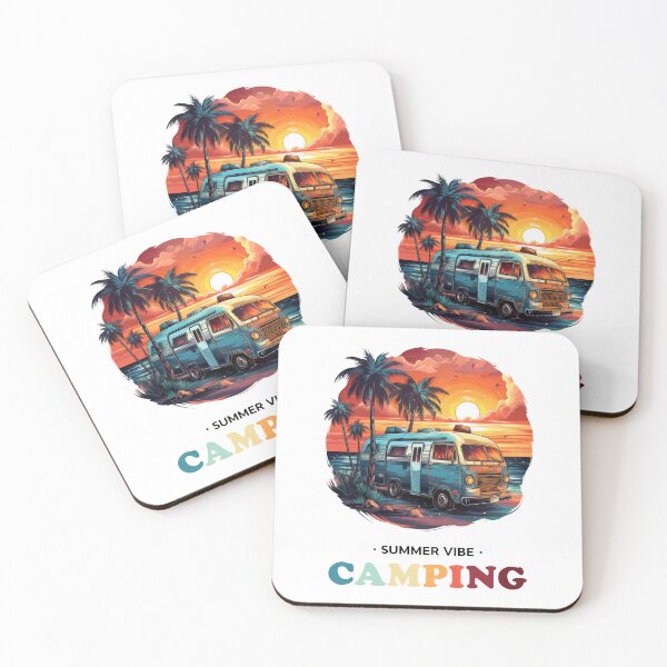 Item preview, Camp Vibe Summer Camping Car Vacay With Sunset And Palm Trees designed and sold by xenami.