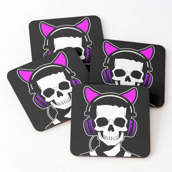 Item preview, Skull with Headphones Violet | Listening Music designed and sold by General-Corner.