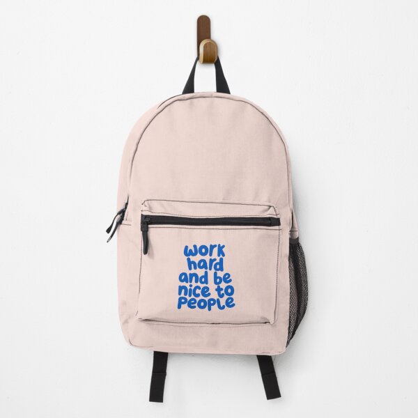 Item preview, Work Hard and Be Nice to People by The Motivated Type in Pale Pink and Blueberry Blue designed and sold by MotivatedType.