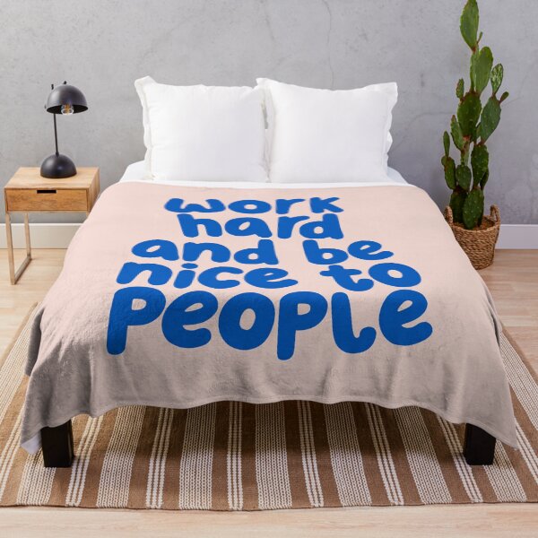 Item preview, Work Hard and Be Nice to People by The Motivated Type in Pale Pink and Blueberry Blue designed and sold by MotivatedType.