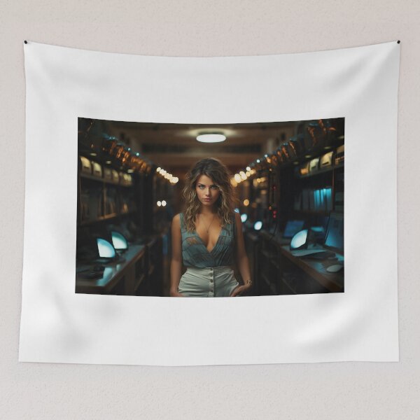 Item preview, Ethical (Systems Manager) Female Assistant Hacker at Work designed and sold by TheBrainArt.
