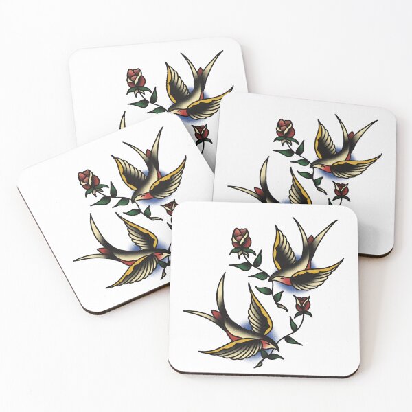 Item preview, Traditional Tattoo Swallows designed and sold by tttraddesigns.