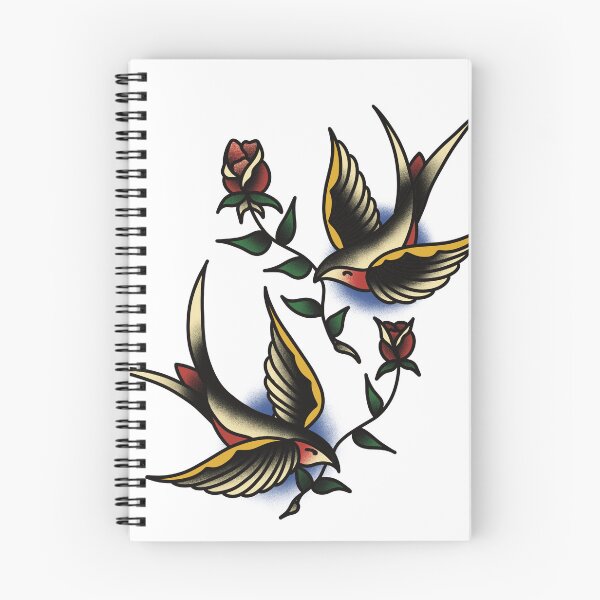 Item preview, Traditional Tattoo Swallows designed and sold by tttraddesigns.