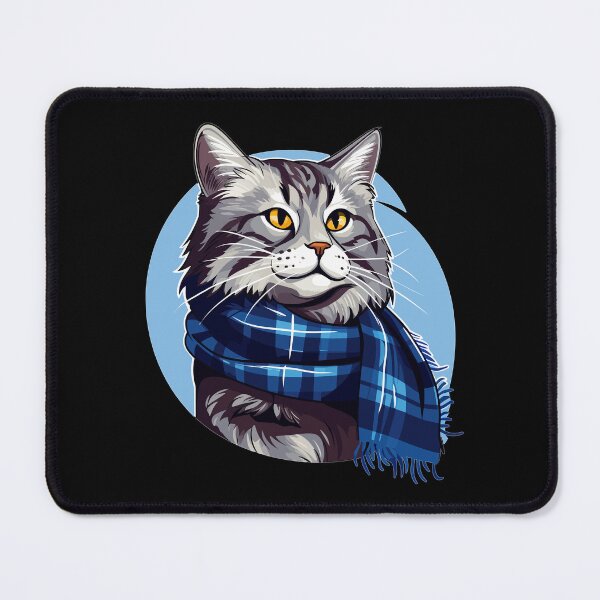 Item preview, Blue Scotland Therian Cat - with blue tartan designed and sold by SGDesignonline.