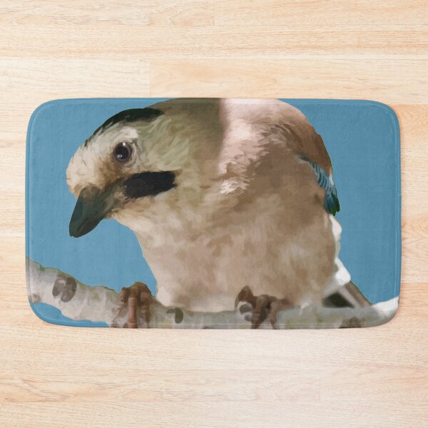 Item preview, Geeky Gormless Looking Jay Perched On A Branch Cut Out designed and sold by taiche.