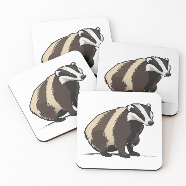Item preview, A friendly badger on the move designed and sold by naturemenagerie.