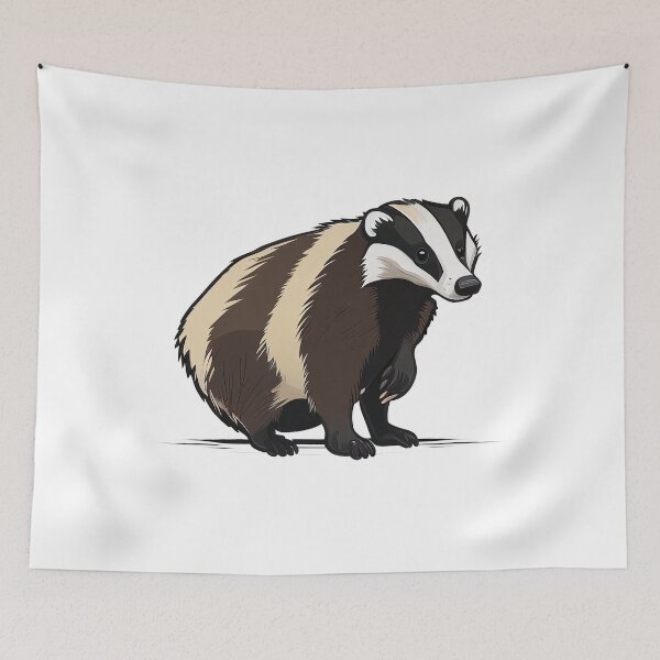 Item preview, A friendly badger on the move designed and sold by naturemenagerie.