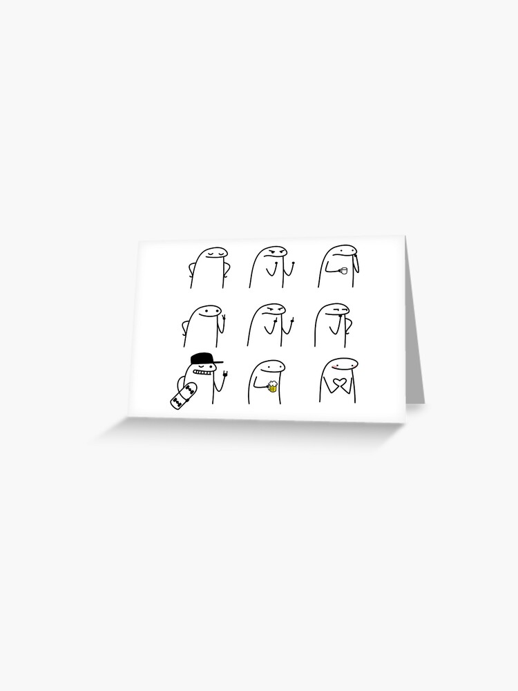 Set of Flork meme stickers | Greeting Card