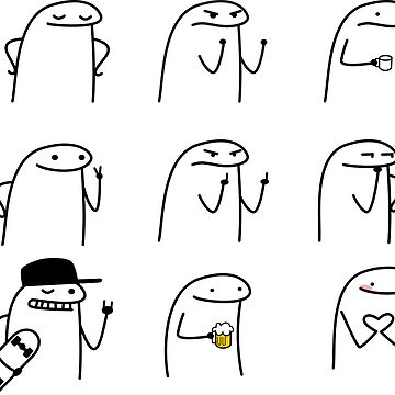 Set of Flork meme stickers | Poster