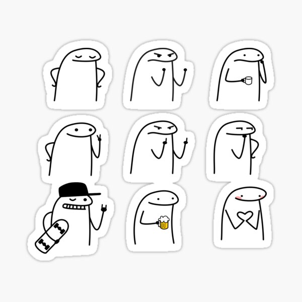 Set of Flork meme stickers | Greeting Card