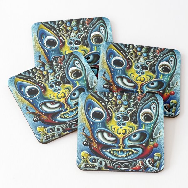 Item preview, Crazy, toothy cat in a surrealist style designed and sold by Zolongano.