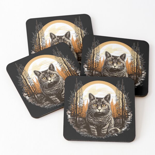 Item preview, Therian Cat at forest - vector graphic designed and sold by SGDesignonline.
