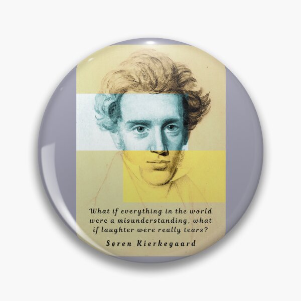 Item preview, Copy of Søren Kierkegaard portrait and quote: What if everything in the world were a misunderstanding,,,, designed and sold by artbleed.