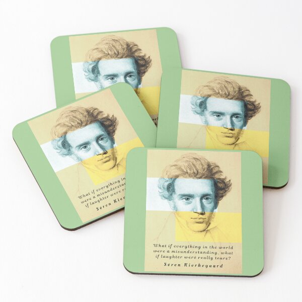 Item preview, Copy of Søren Kierkegaard portrait and quote: What if everything in the world were a misunderstanding,,,, designed and sold by artbleed.