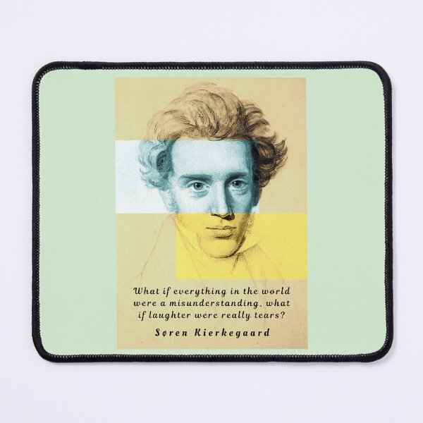 Item preview, Copy of Søren Kierkegaard portrait and quote: What if everything in the world were a misunderstanding,,,, designed and sold by artbleed.