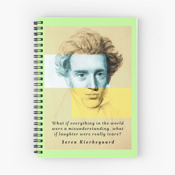 Item preview, Copy of Søren Kierkegaard portrait and quote: What if everything in the world were a misunderstanding,,,, designed and sold by artbleed.