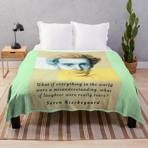 Item preview, Copy of Søren Kierkegaard portrait and quote: What if everything in the world were a misunderstanding,,,, designed and sold by artbleed.