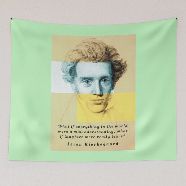 Item preview, Copy of Søren Kierkegaard portrait and quote: What if everything in the world were a misunderstanding,,,, designed and sold by artbleed.