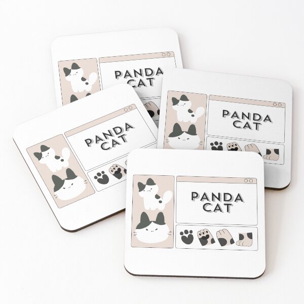 Item preview, panda cat designed and sold by TNwandesignart.